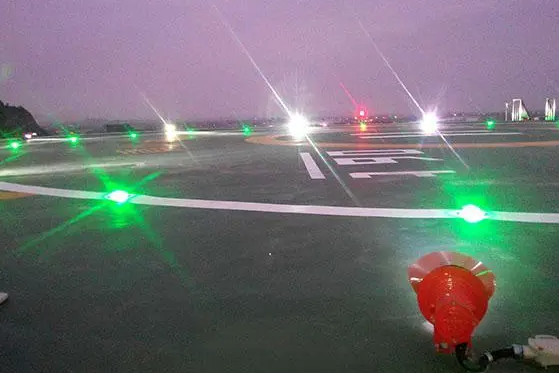 直升机停机坪瞄准点灯